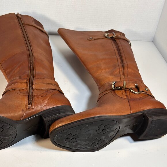 WOMEN'S BROWN LEATHER BOOTS SIZE 8 - Picture 2 of 16